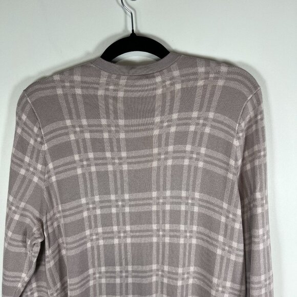 Torrid Plaid Boyfriend Cardigan Buttons Lavender Lilac Pink Women’s Plus Size 1X - Picture 8 of 9